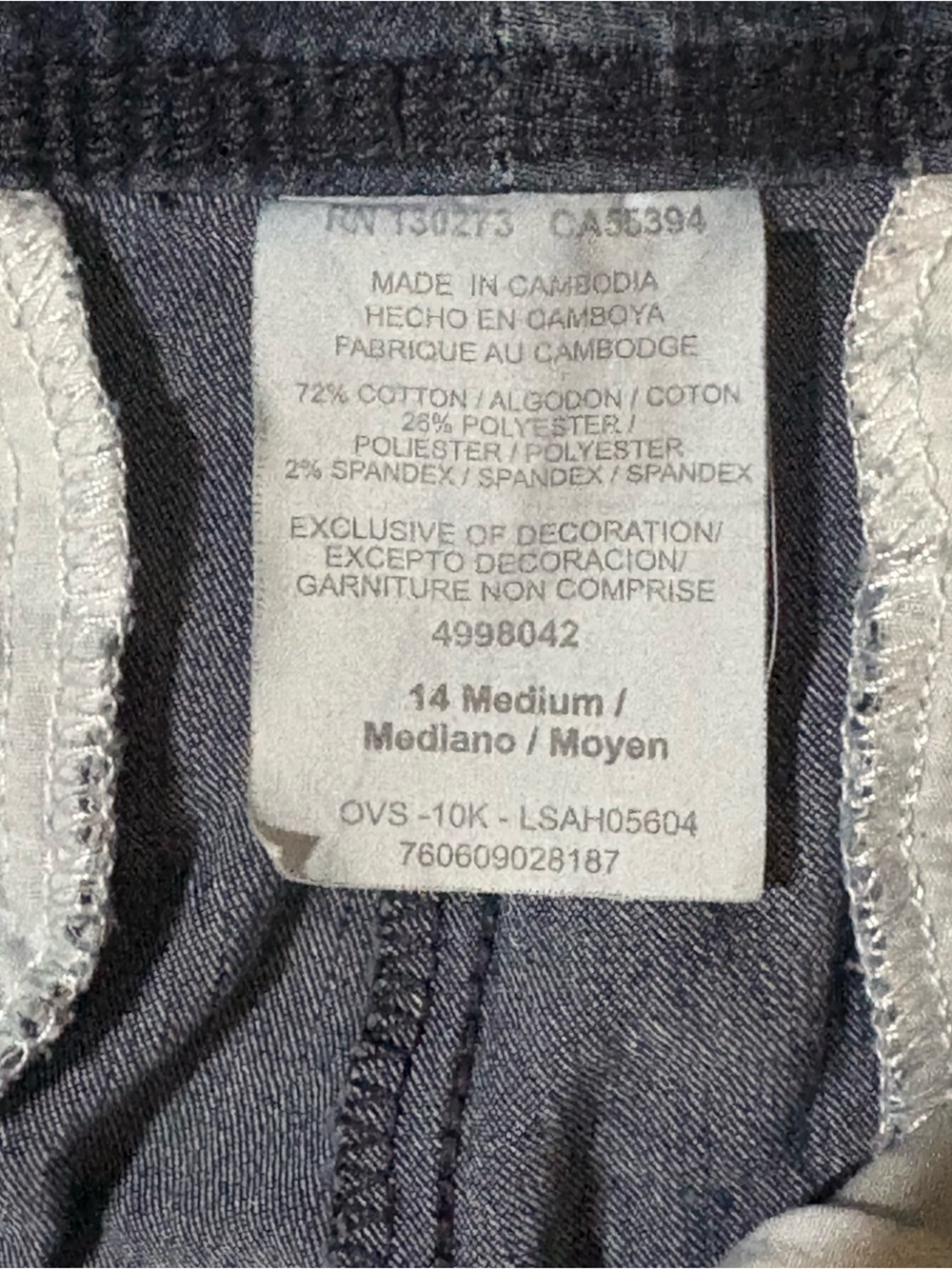 Women’s Jeans Lee dark blue denim Classic Fit cropped size 14 Medium - Picture 5 of 6